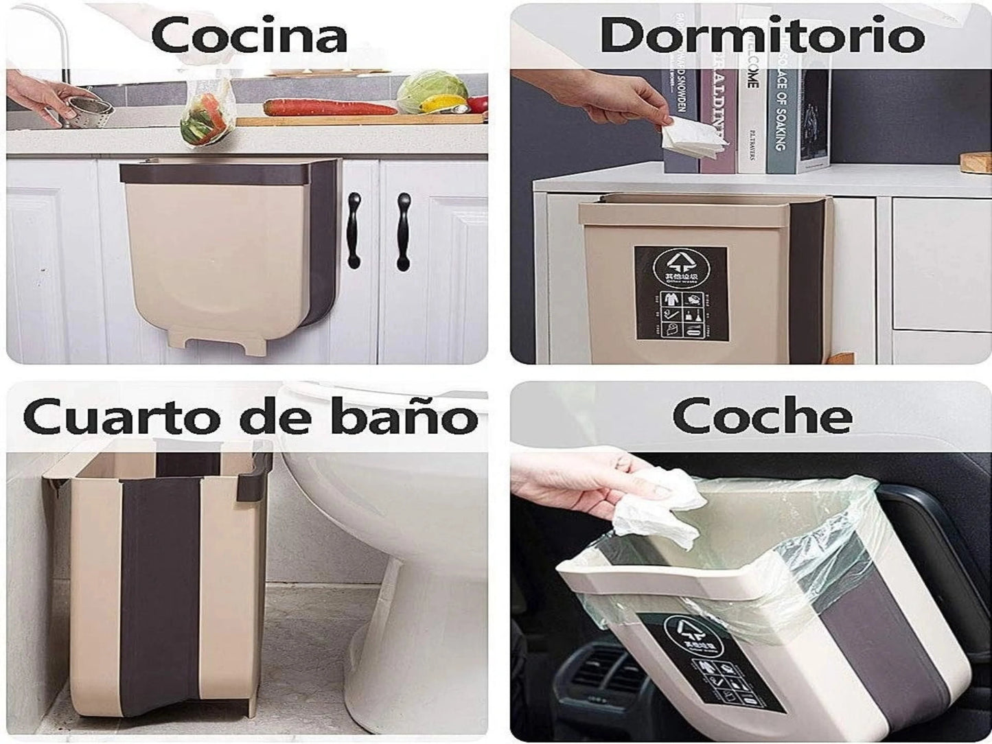 CANECA PARA BASURA PLEGABLE